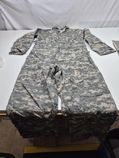 US Military Mechanics Coveralls Mens Large Gray Jumpsuit NSN 8415-01-534-7377