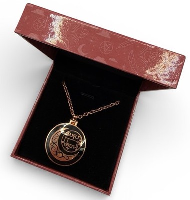 Helluva Boss Stolas Rose Gold Grimoire Sealed Official Mirror Locket Necklace