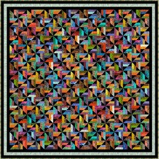 SULAWESI - 109"x109" - Batik Pre-cut Patchwork Quilt Kit by Quilt-Addicts Sm Kng