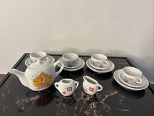 Vintage Woolworth Barbie 1989 Mini Ceramic China Tea Set w/ Plates, Cups  More
