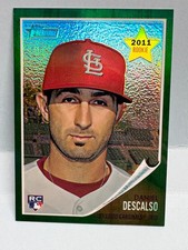 JA4414 2011 Topps Heritage Chrome Green Refractor Daniel Descalso #C68 St Louis