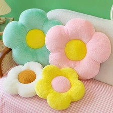 Flower-shaped Soft Cloth Cushion for Chair, Couch, Floor, or Winter Bedroom Use.