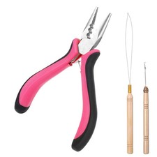 Hair Extension Tools Kit, 3 Pcs Microlinks Beads Yellow, Pink