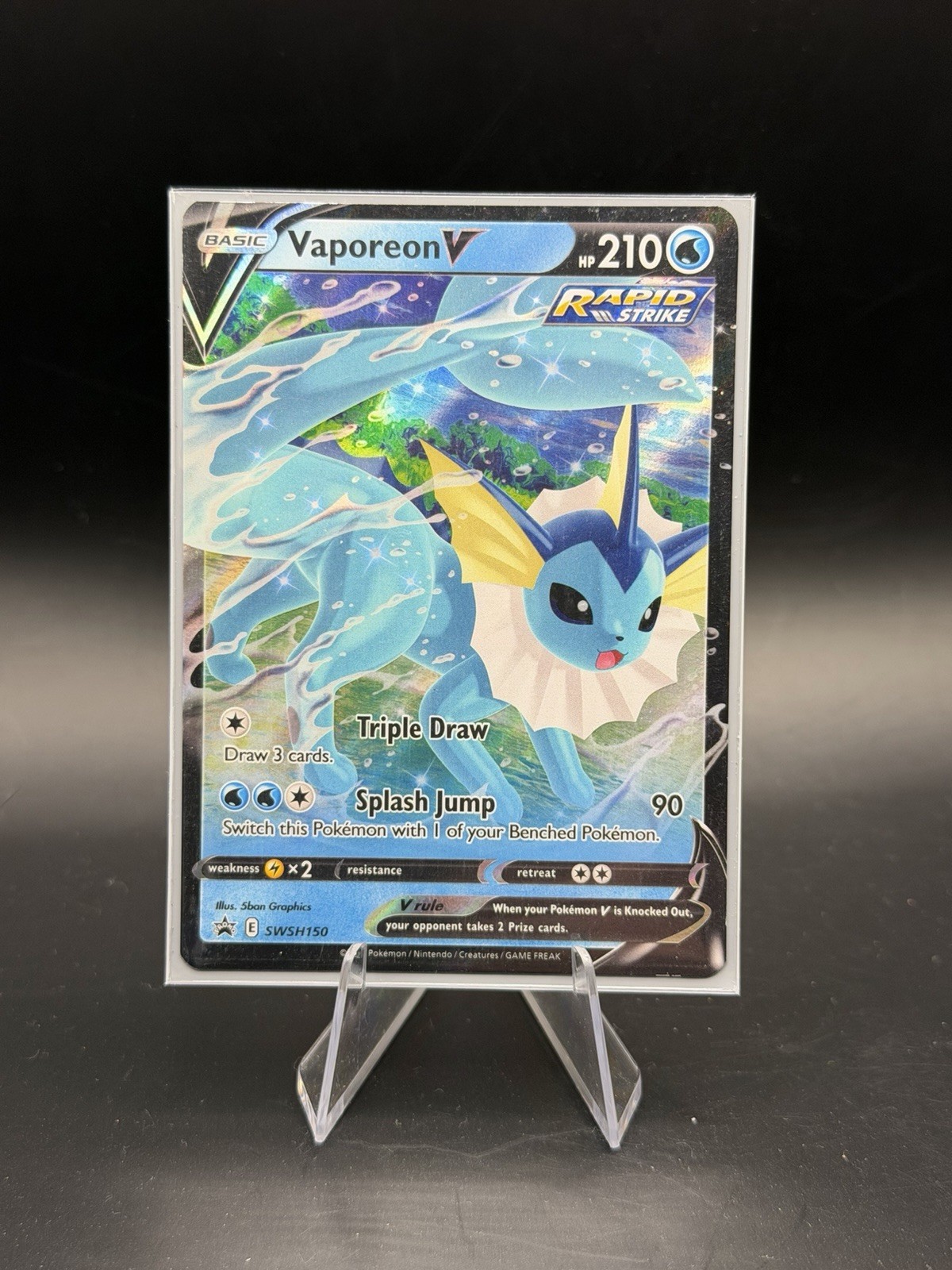 Vaporeon V - SWSH150 Promo Holo NM Pokemon SWSH: Sword & Shield Promo Cards