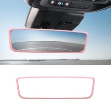 Car Rear View Mirror Protector Frame, Edge Cover Trim, Pink Pink-1PCS
