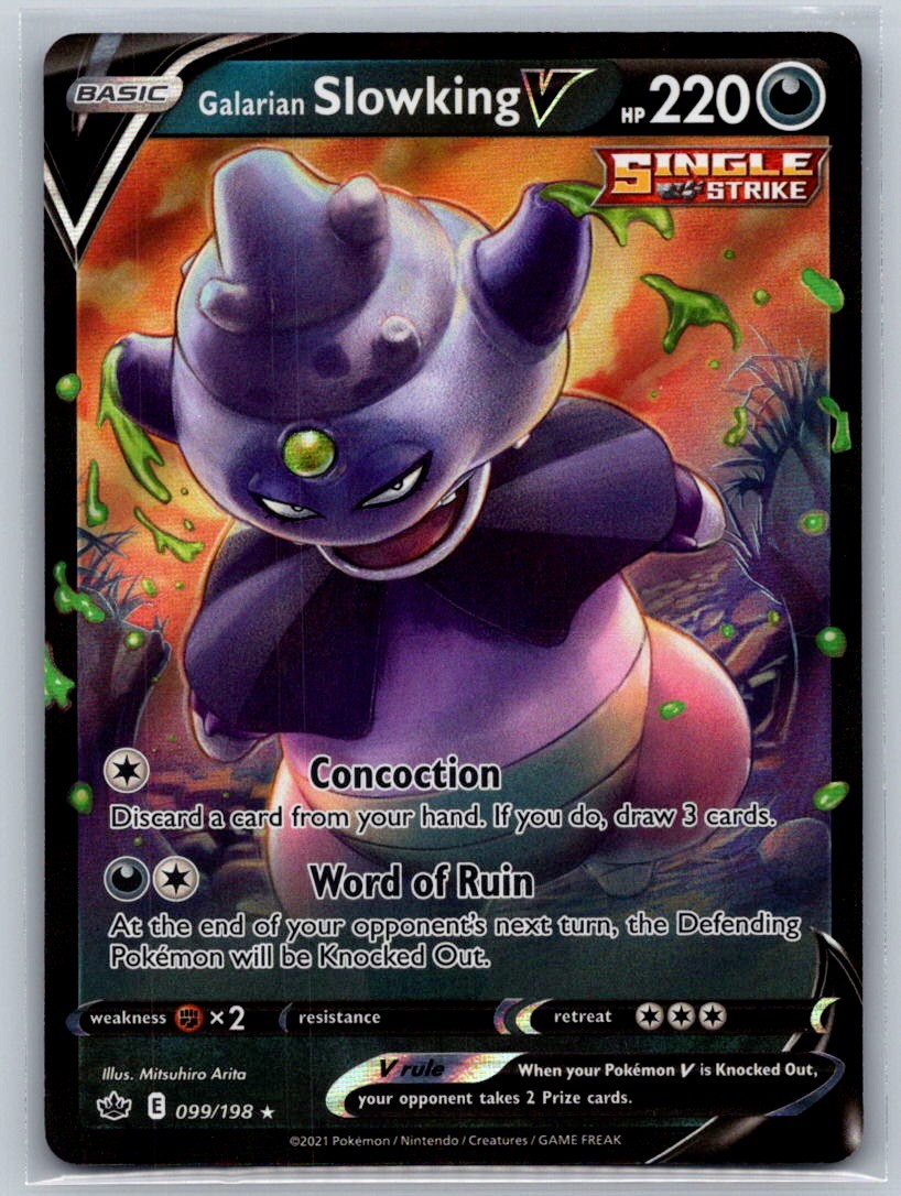Galarian Slowking V Holo Ultra Rare SWSH06: Chilling Reign 099/198 NM
