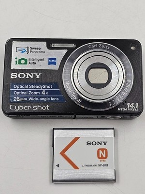 Sony Cyber-shot DSC-W350 14.1 MP Digital Camera Black - Working