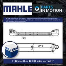 Intercooler fits FORD FOCUS Mk3 ST 2.0 12 to 20 Mahle 1382884 1462995 Quality