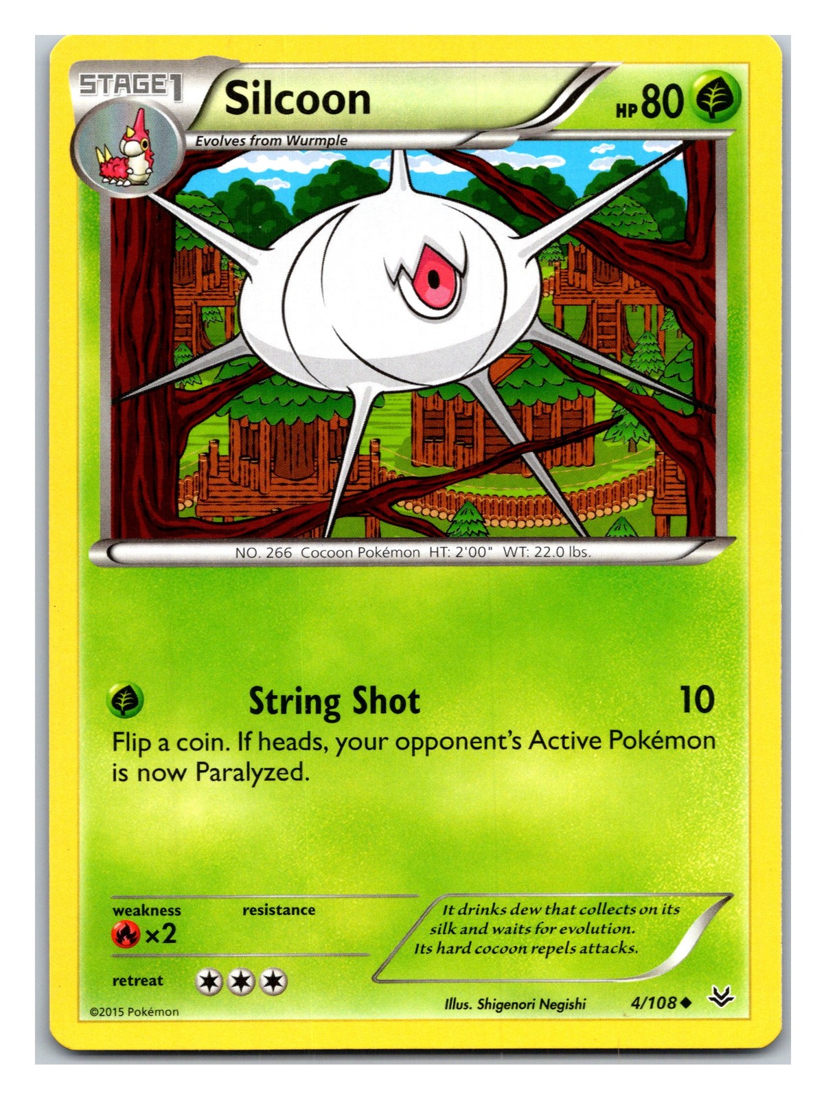 XY - Roaring Skies #4/108 Silcoon