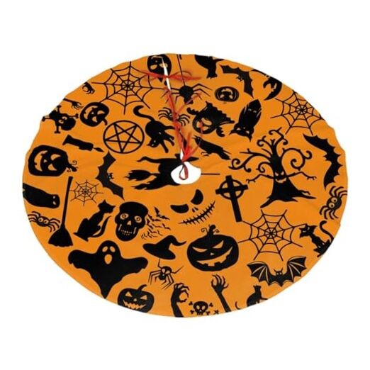 Halloween Christmas Tree Skirt 36 Inch Gorgeous Xmas Style17 Printed Design