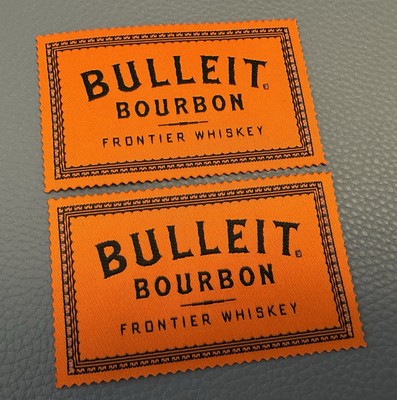 2 BULLEIT Kentucky Bourbon Distillery Liquor Frontier Whiskey Fine Fabric Patch