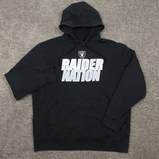 Las Vegas Raiders Sweater Mens XL Black Hoodie Sweatshirt Raider Nation Football