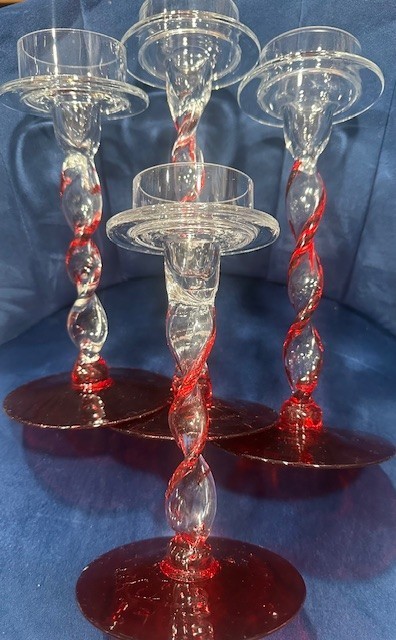 Candlesticks Twisted Spiral Stem