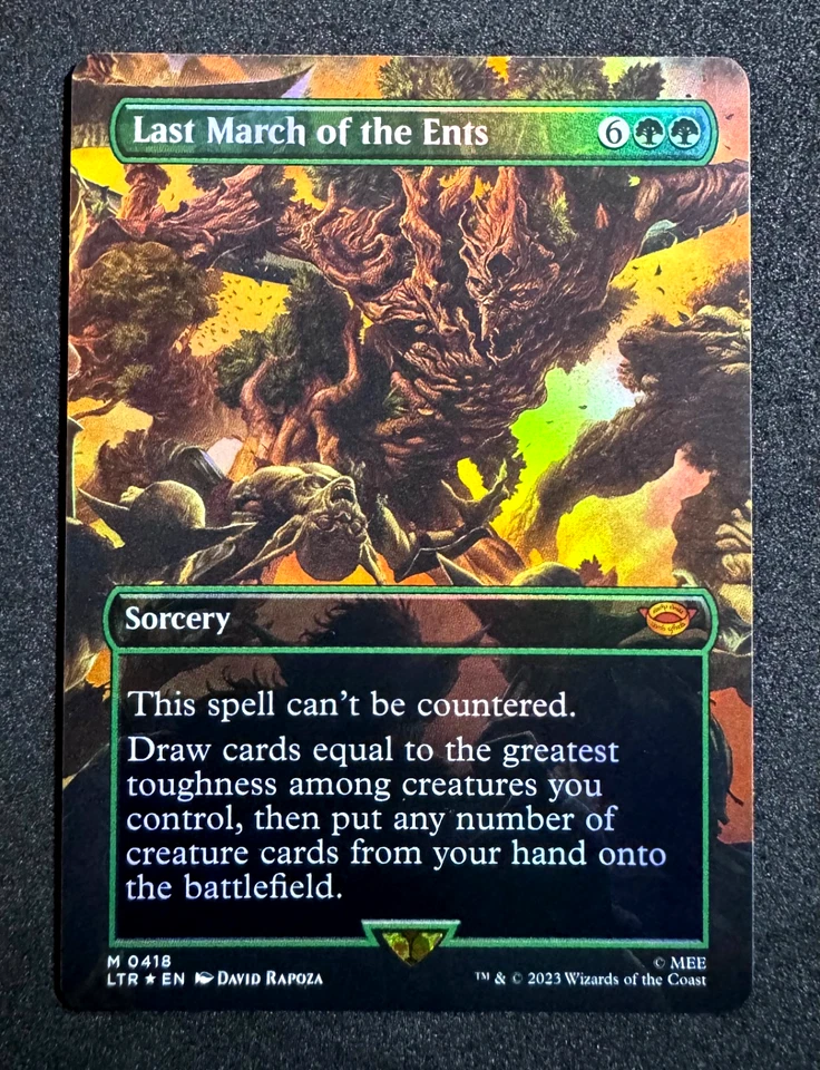 MTG LAST MARCH OF THE ENTS 0418 LORD OF THE RINGS LTR BORDERLESS FOIL NM - Image 3 of 4