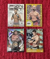 2025 JIRI PROCHAZKA UFC TOPPS FINEST INTIMIDATORS INSERT GOLD REFRACTOR 4 CARDS