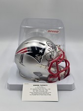 Andre Tippett Autographed/Signed Mini Helmet Beckett New England Patriots A
