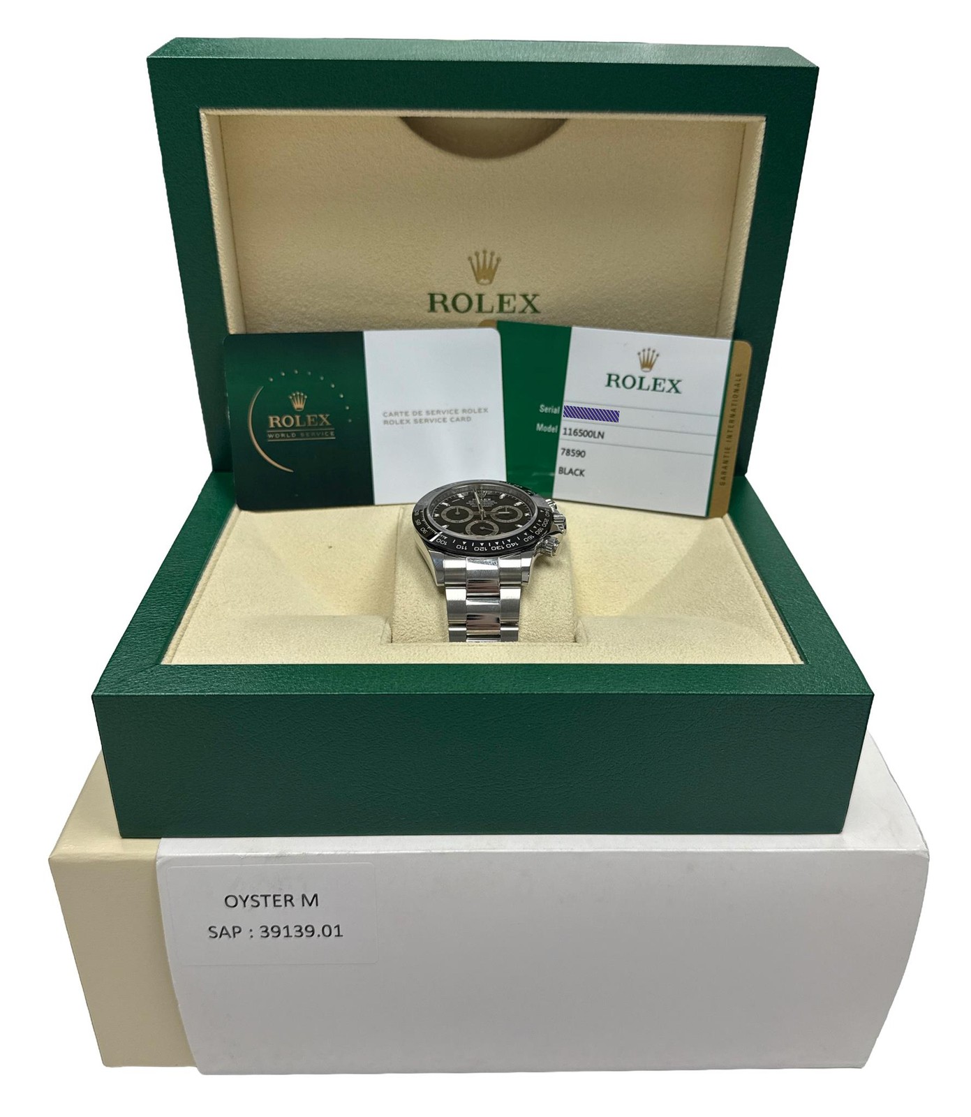 2026 RSC PAPERS Rolex Daytona Cosmograph BLACK Ceramic Steel 40mm 116500 LN BOX image 2