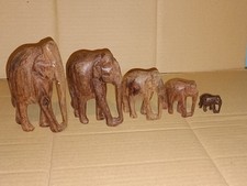 Elefanti in legno arte etnica africana scultura antiquariato vintage