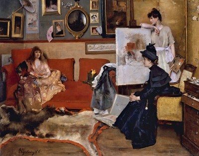 Archive Cinema 'In the Studio by Stevens' Poster -- 24'' by 30.5'' Oil Painting