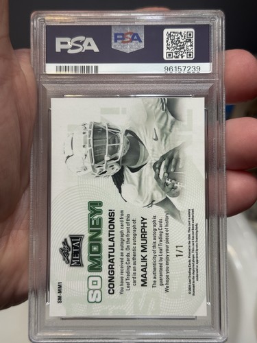 2024 LEAF METAL MAALIK MURPHY AUTO SP 1/1 SO MONEY INSERT OREGON ST PSA 9 MINT - Picture 3 of 5
