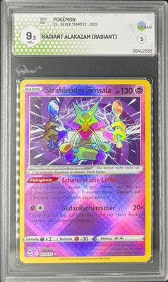 Pokemon Strahlendes Simsala GRAAD 9.5 (Radiant Alakazam)   Silver Tempest - PSA
