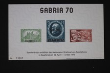 SABRIA 70 GERMAN SOUVENIR SHEET NATIONAL STAMP PHILATELIC EXHIBITION EXPO MNH