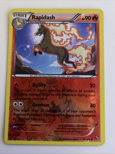 Rapidash 15/106 Flashfire Reverse Holo