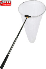 Insect and Butterfly Net with 12" Ring, 24" Net Depth, Handle Extends to 59 Inch