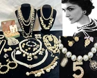 Vintage to Mod "GIRLY PEARLY"  Jewelry Lot Gold Tone & Pearl Costume CORO Monet
