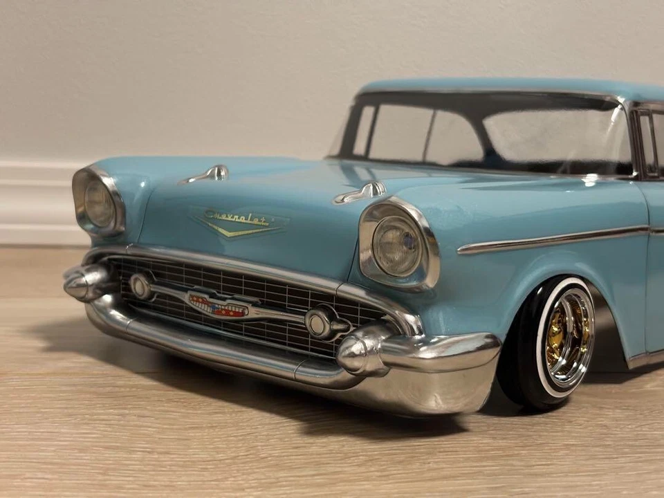 Hs Parma 1957 Belair 1/10 Radio Control Body Light Blue From Japan Body only - Image 4 of 4