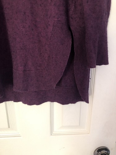 J Crew Classic Preppy Sweater Medium Womans Burgundy Cotton Wool Tunic Cozy - Picture 4 of 8