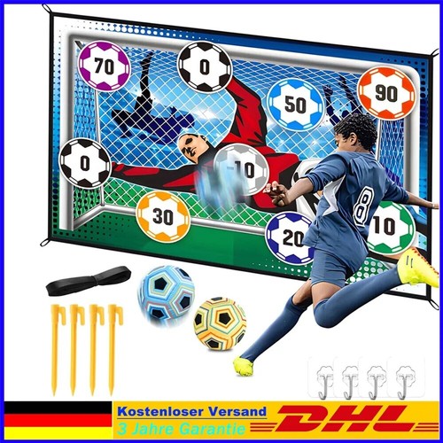 Portería de fútbol para niños con 2 pelotas red de entrenamiento ejercicio de tiro entrenamiento NUEVO - Imagen 1 de 9