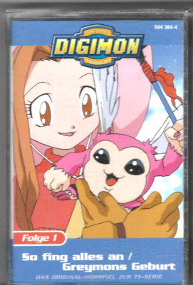 Digimon Kassette Folge 1 So fing alles an / Greymons Geburt  '' DER ANFANG''