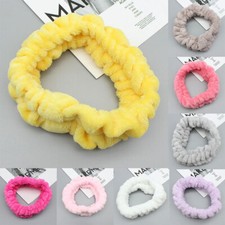 Soft Fleece Fluffy Elastic Headband Makeup Cosmetic Facial Shower Spa Hair Band 