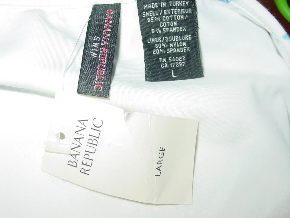 Banana Republic размер большой струнных инструментов бикини низ купальник белый синий лист новый с Ярлыками - Изображение 3 из 3