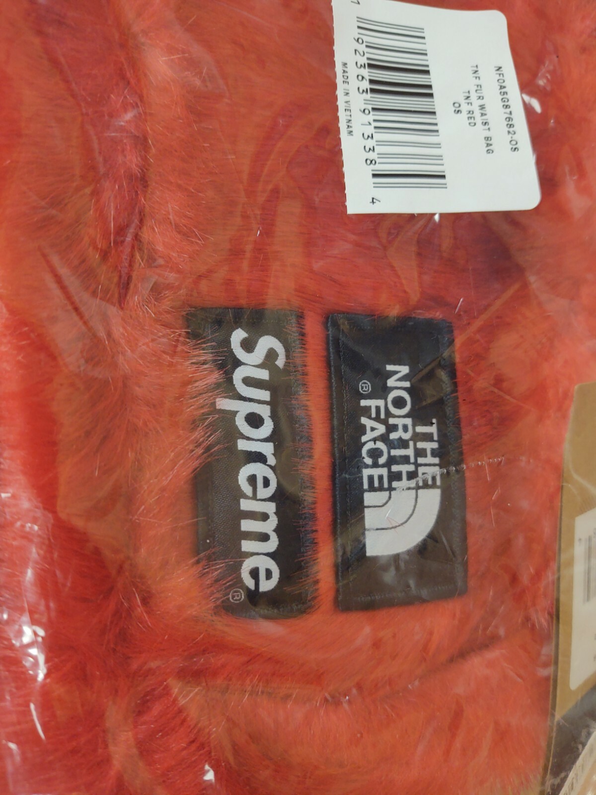 supreme the north face faux fur waist bolsa