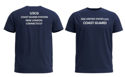 NEW LONDON COAST GUARD STATION*CONNECTICUT * 2-SIDED PERFORMANCE POLYESTER SHIRT