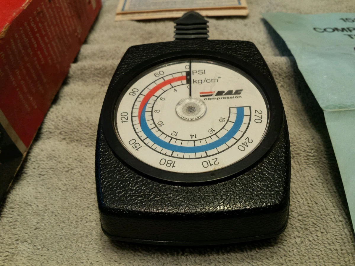 RAC Rotating Dial IC Engine Compression Tester Model 1535 Original