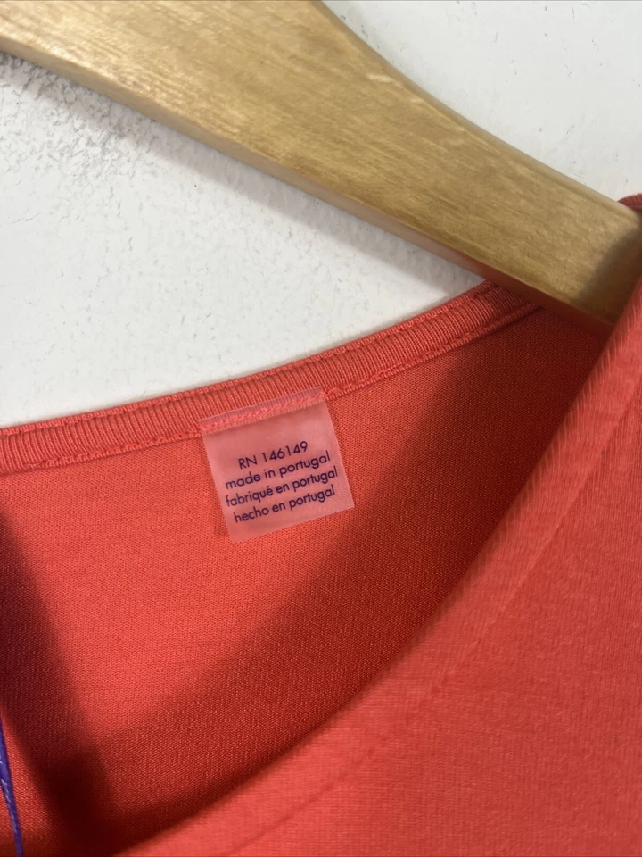 SERAPHINE Orange Viscose Stretch Nursing Maxi Dress Size 4 Maternity - Image 3 of 4