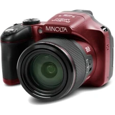 Minolta Pro Shot 20 Mega Pixel HD Digital Camera with 67x Optical Zoom,Red
