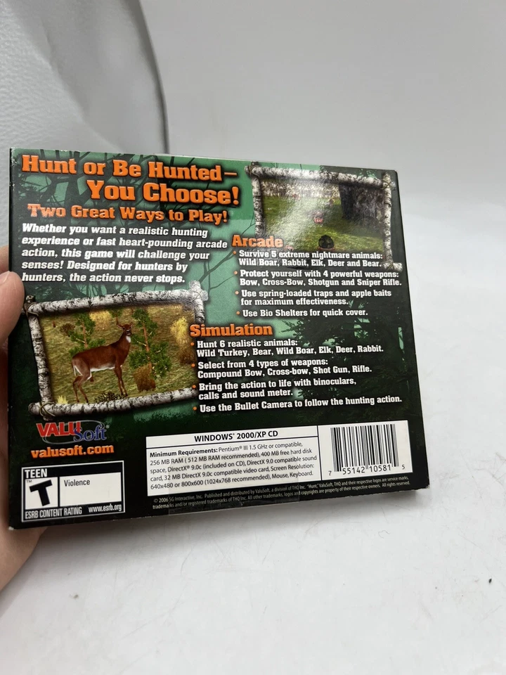 Hunt or Be Hunted (PC, 2006) Factory Sealed Jewel Case/Sleeve - Image 3 of 4