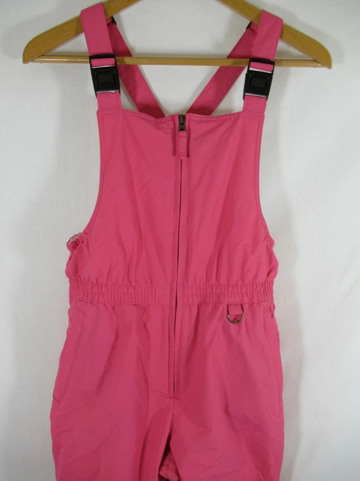 Lands' End Winter Bib Overall Girls Size 14 Snow Ski Pants Pink Grow-a-Longs - Image 2 of 4
