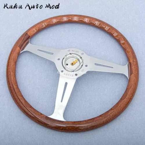 Volante NARDI Classic 360mm Madera Caoba con Acabado Cromo Plateado - Imagen 4 de 6