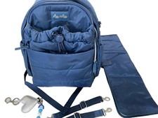Itzy Ritzy DREAM diaper bag backpack Changing Pad Navy Puffer