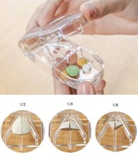 Pill Cutter Splitter Half-Storage Compartment Box Medicine Tablet Holder X 50Pcs