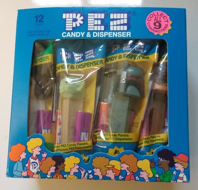 12 Star Wars Pez dispensers mint in package in Display box Marked bottom B78