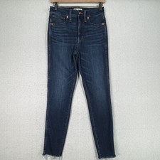 Madewell 10 High Rise Skinny Jeans Womens 27 Stretch Dark Wash High Rise Denim