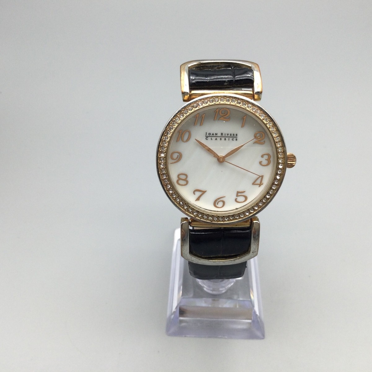 Joan Rivers Classics Watch Women 37mm Gold Tone MOP Black  display picture 2