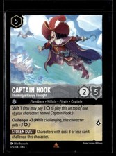 Disney Lorcana The First Chapter Captain Hook Thinking a Happy Thought Non Foil