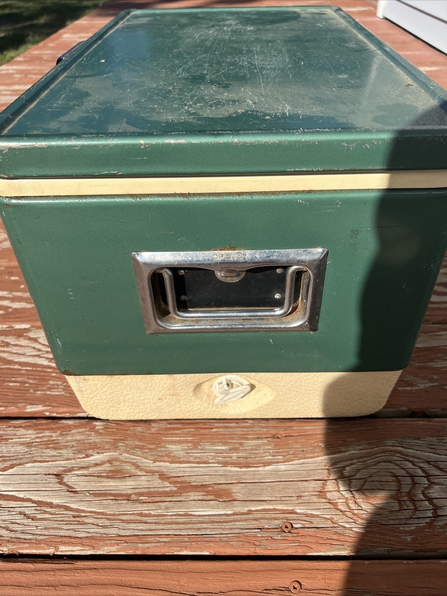 Vintage coleman cooler - metal chrome Green nice | eBay